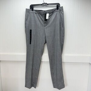 Banana Republic Pants Womens 14 Ryan Straight Trouser Glen Check Plaid NEW